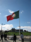 This was one huge flag. I like the Portuguese flag - at least it's not three stripes like many other European flags.