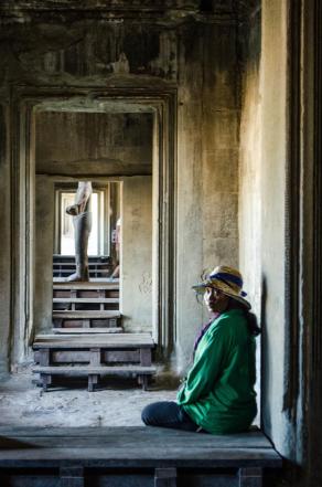 Woman at Angkor Wat